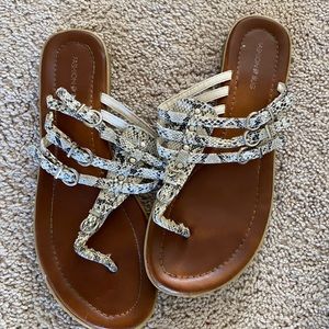 Snake skin sandals